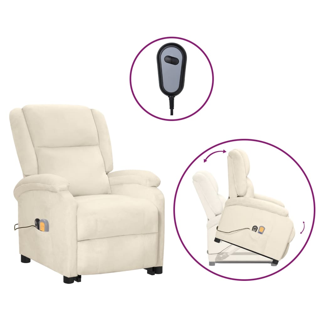 Løftestol Med Massagefunktion Velour