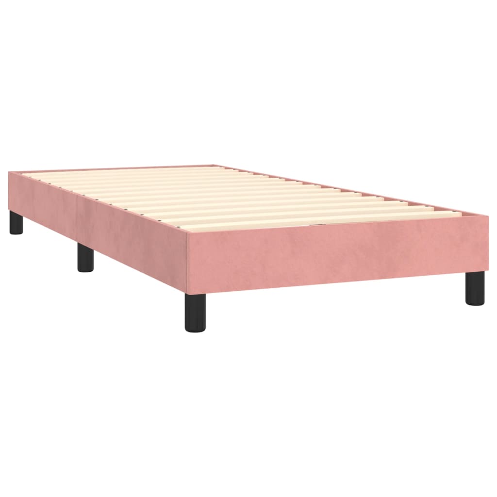 Kontinentalseng Med Madras Velour Lyserød