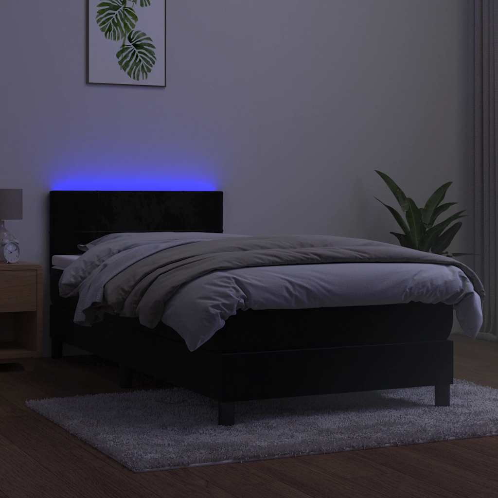 Kontinentalseng Med Led-lys 80x200 Velour - Billede 3