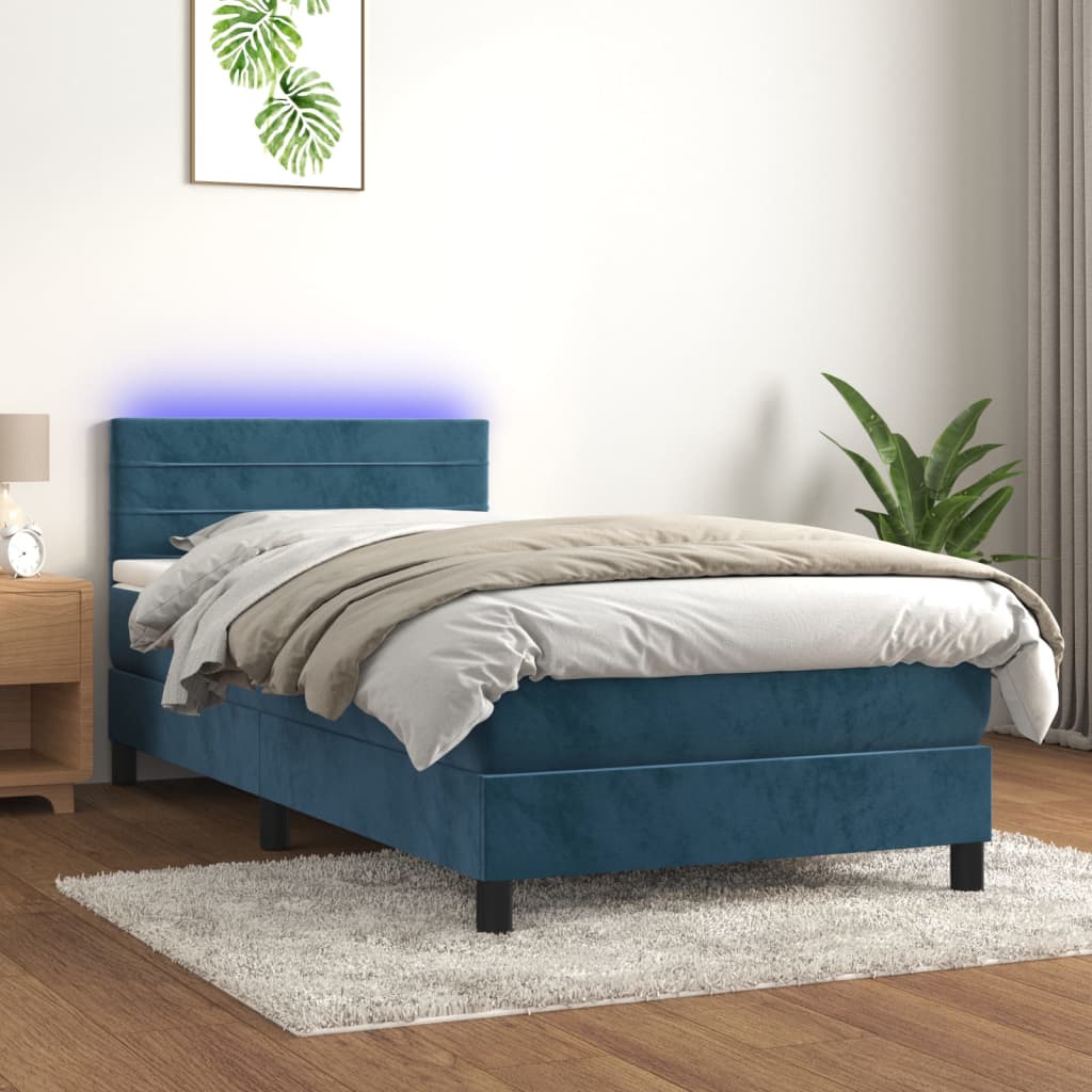 Kontinentalseng Med Led-lys 80x200 Velour
