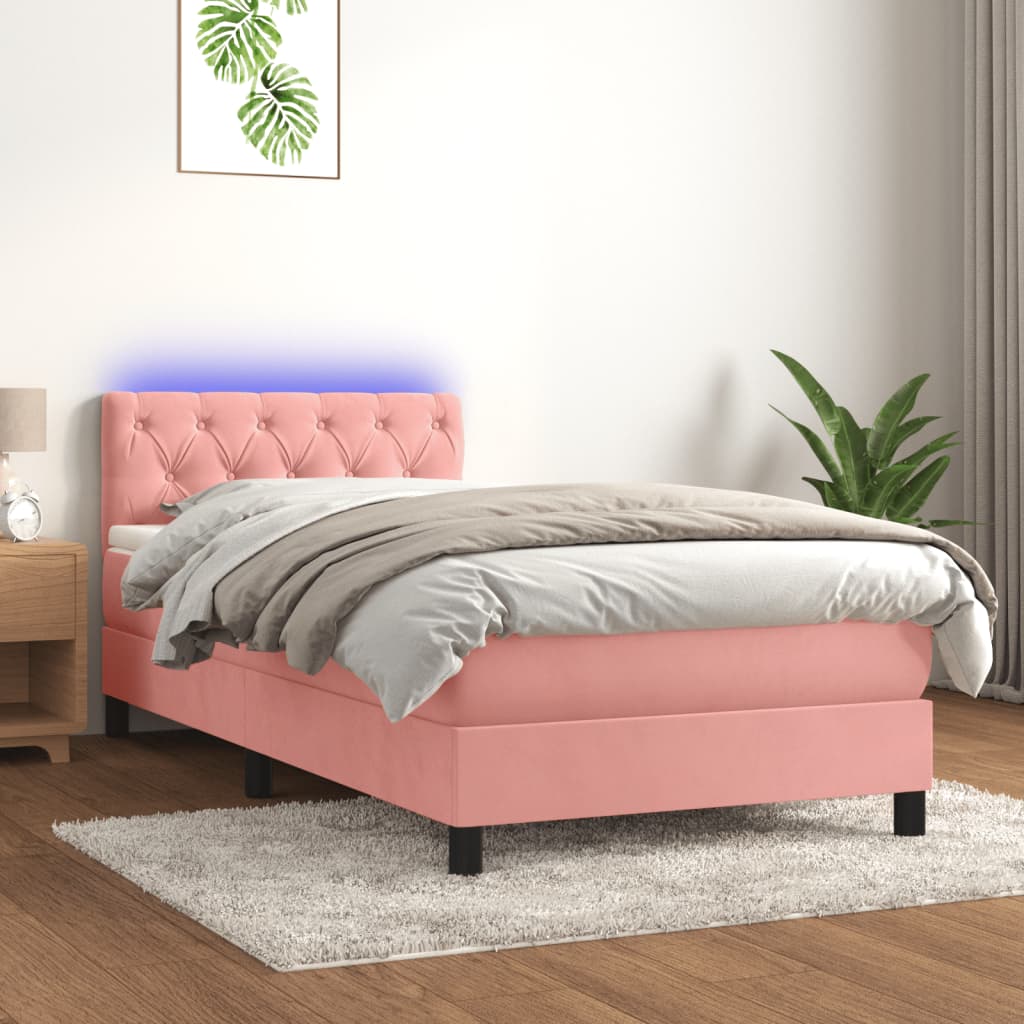 Kontinentalseng Med Led-lys 80x200 Velour