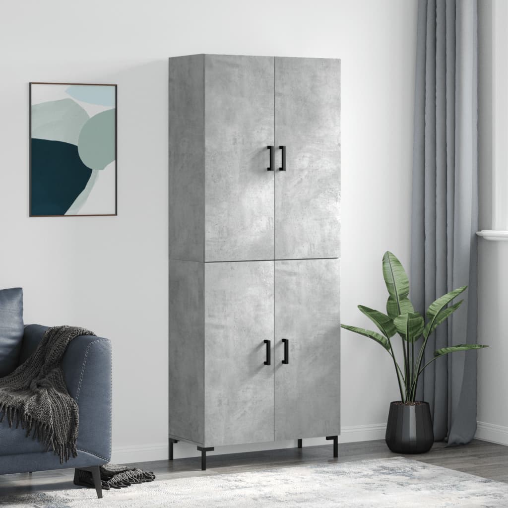 Højskab 69,5x34x180 Cm Konstrueret Træ