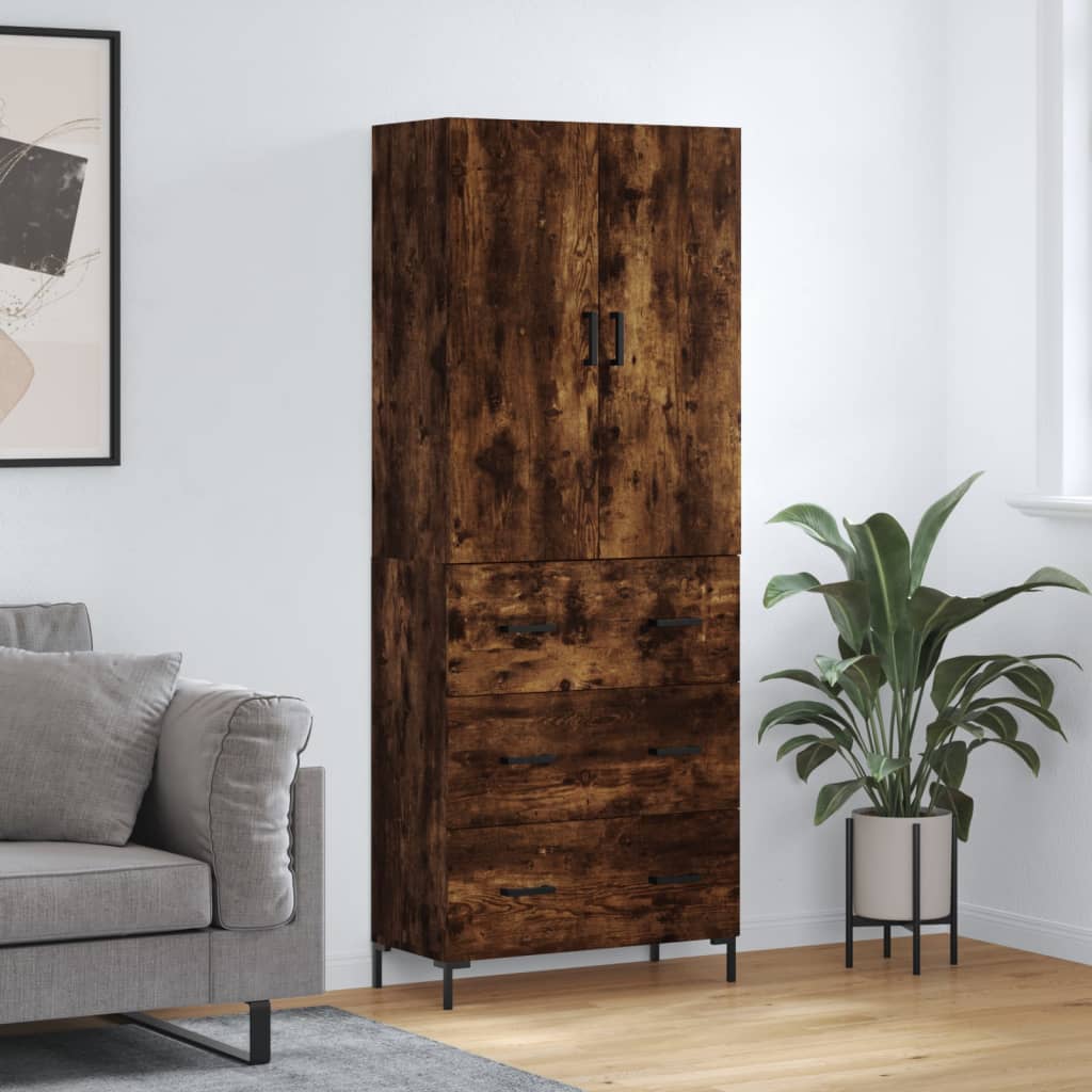 Højskab 69,5x34x180 Cm Konstrueret Træ