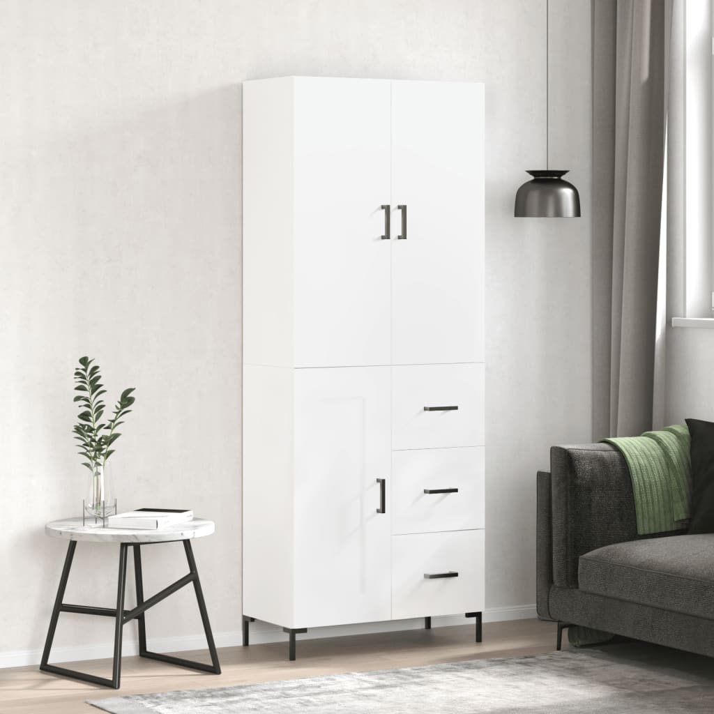 Højskab 69,5x34x180 Cm Konstrueret Træ