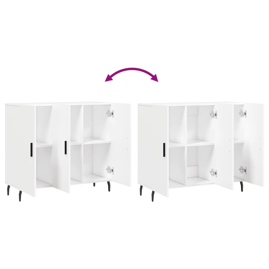 Skab 90x34x80 Cm Konstrueret Træ - Billede 9
