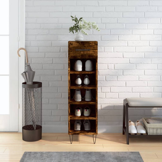 Skoreol 30X35X105 Cm Konstrueret Træ Etræsfarve