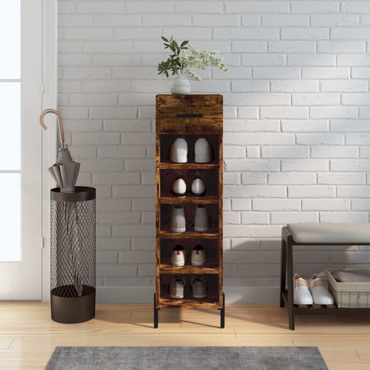 Skoreol 30X35X105 Cm Konstrueret Træ Etræsfarve