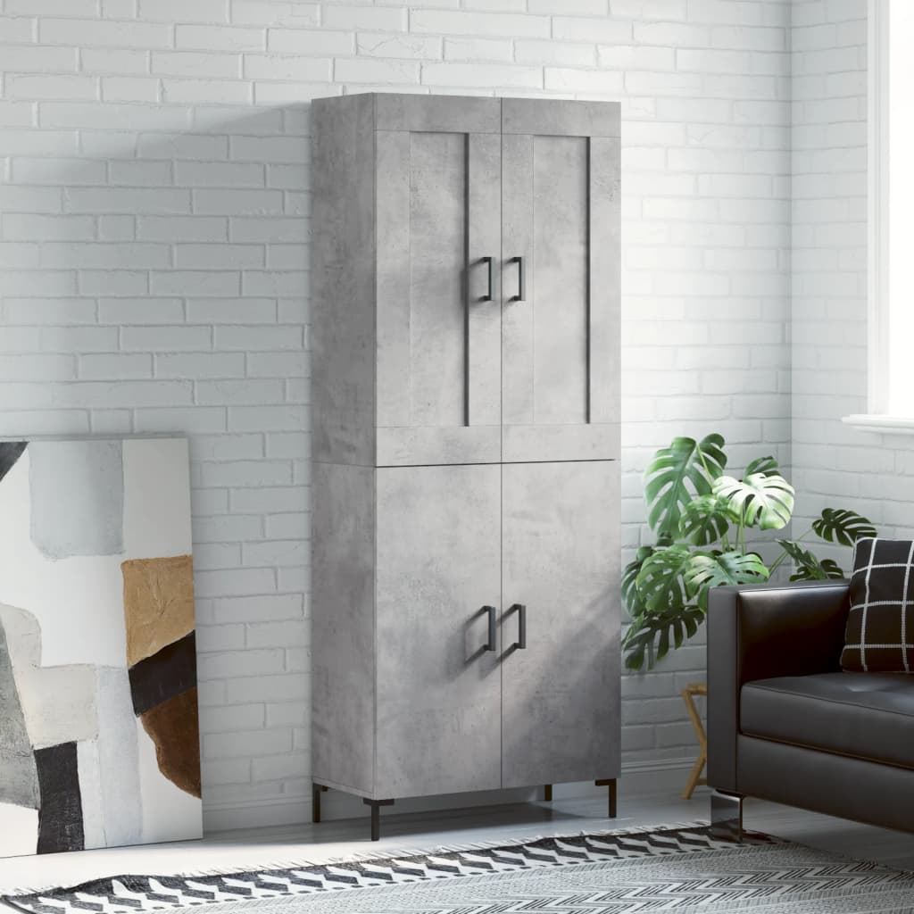 Højskab 69,5x34x180 Cm Konstrueret Træ