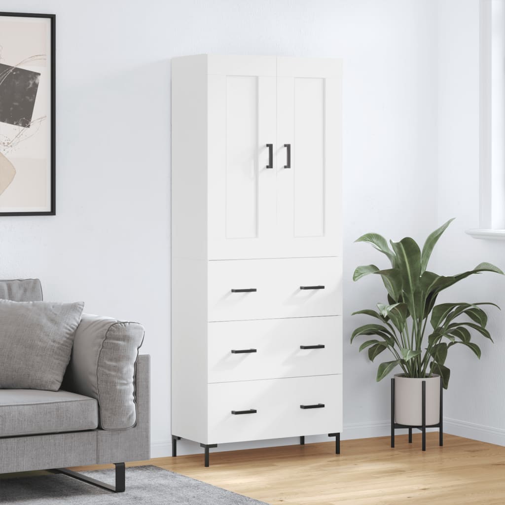Højskab 69,5x34x180 Cm Konstrueret Træ