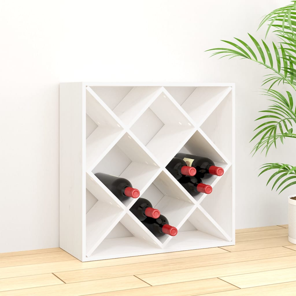 Vinreol 62x25x62 Cm Massivt Fyrretræ - Variant 821543