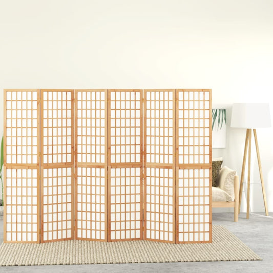 6-Panels Rumdeler Foldbar Japansk Stil