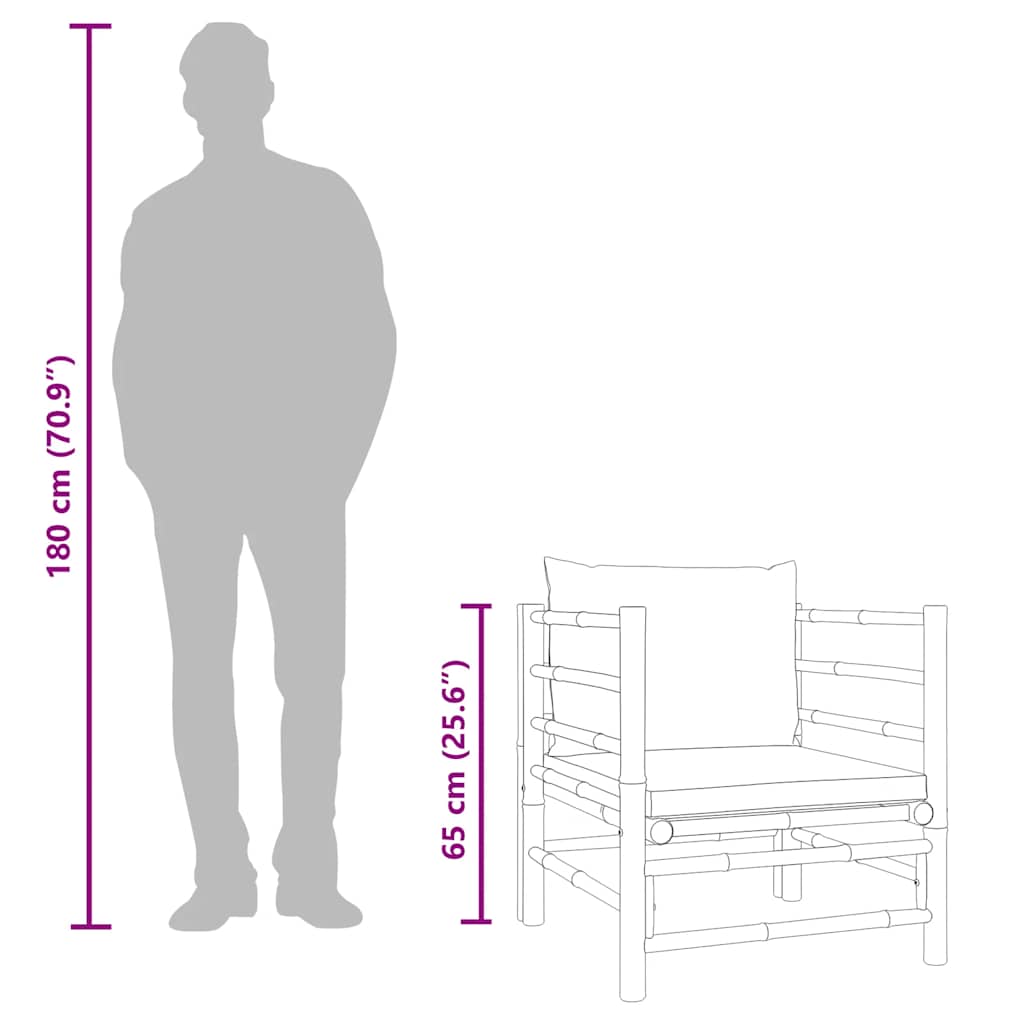 Havesofa Med Hynder Bambus
