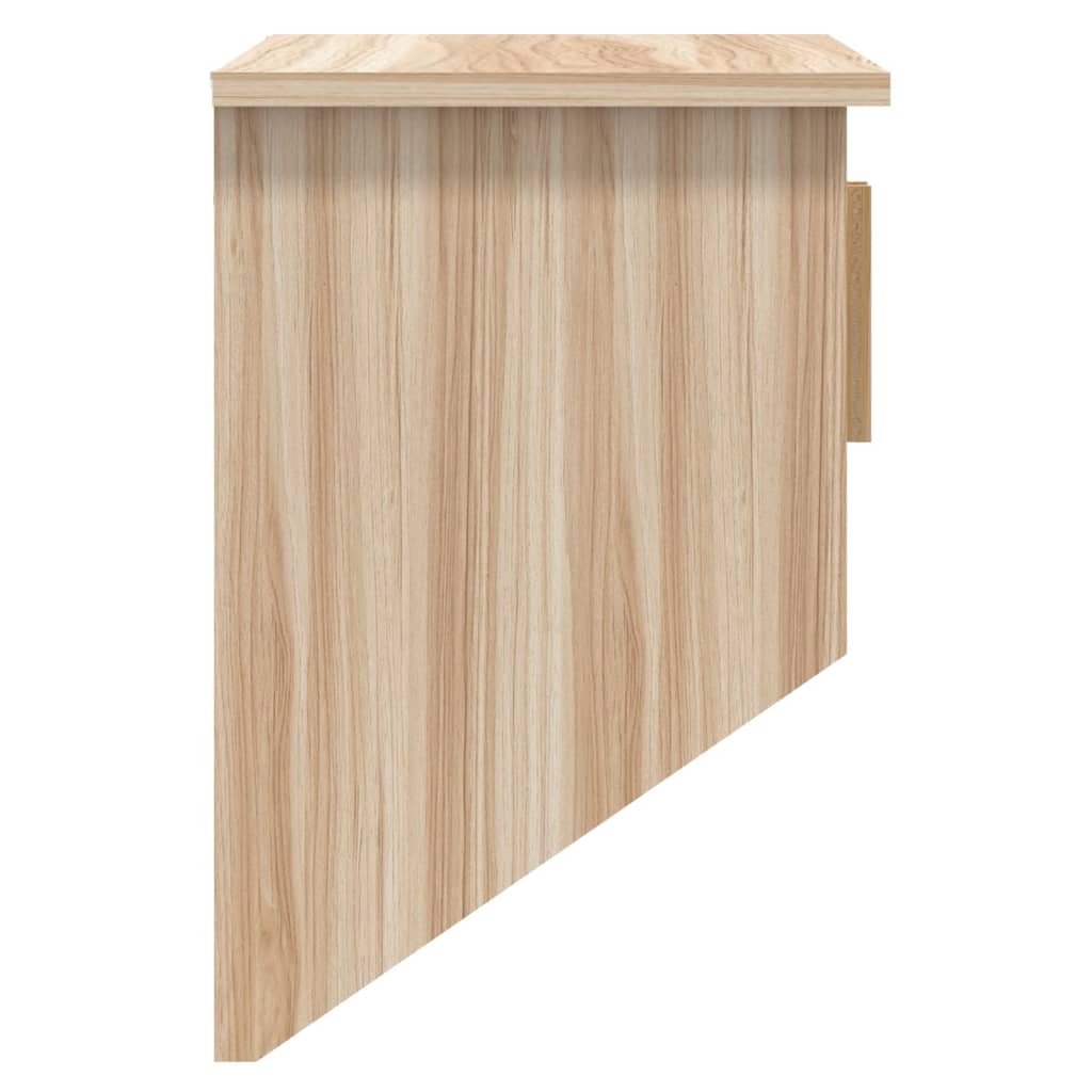 Væghængt Garderobe M. Knager 80X24X35,5 Cm Konstrueret Træ