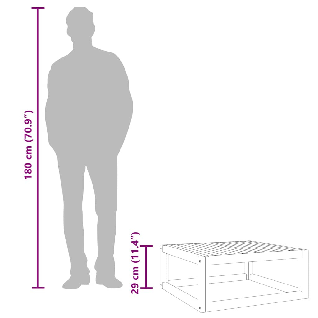 Sofabord 68x68x29 Cm Massivt Akacietræ - Billede 8