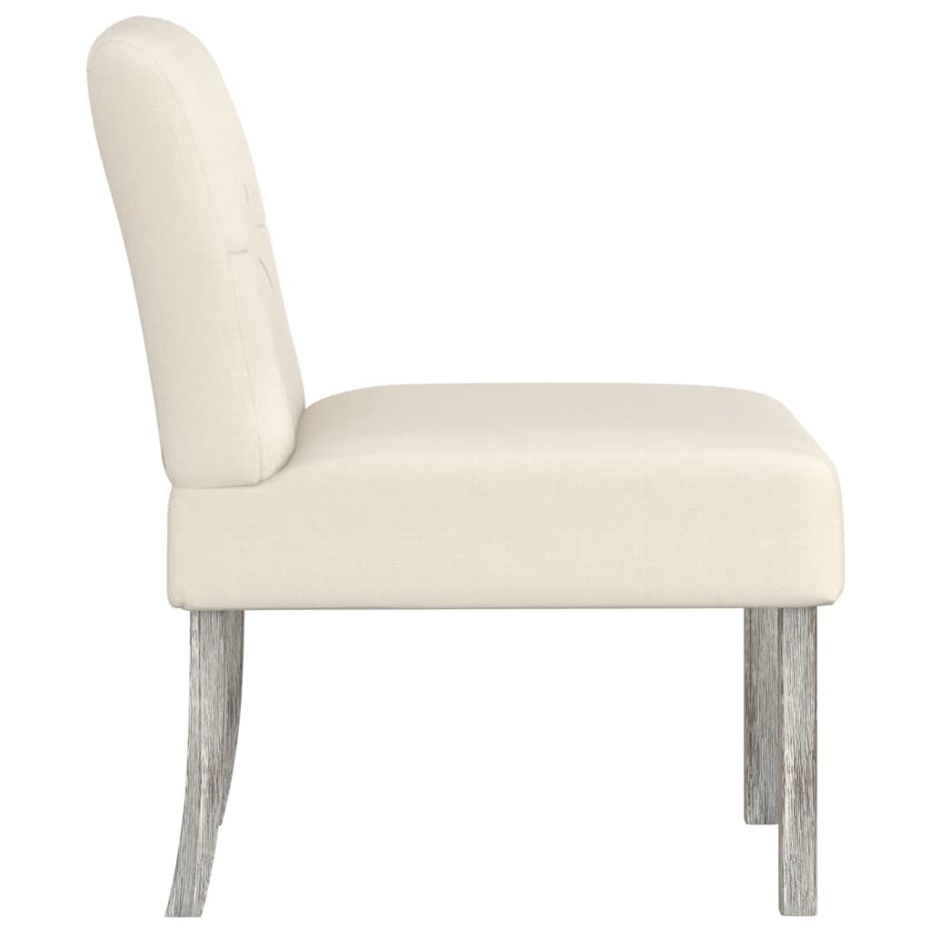 Stol Med Knapdesign Hør - Billede 4