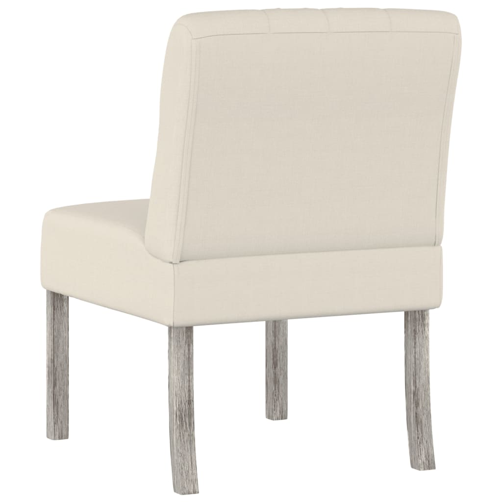 Stol Med Knapdesign Hør - Billede 5