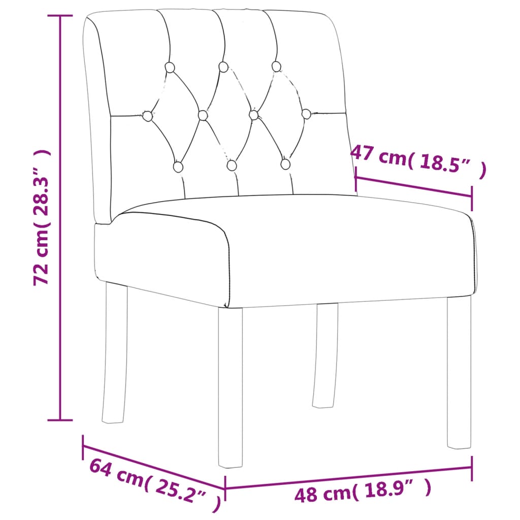 Stol Med Knapdesign Hør - Billede 8