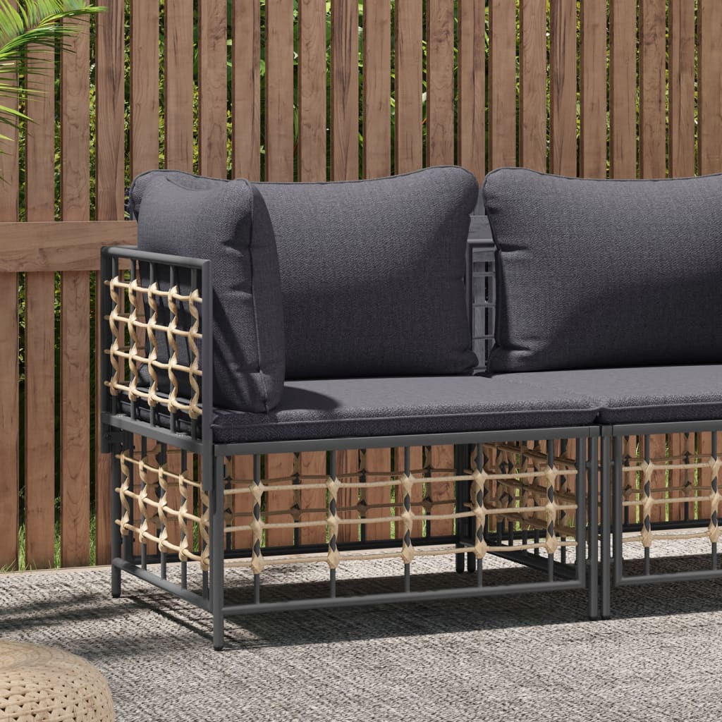 Hjørnemodul Til Havesofa Med Hynde Polyrattan - Variant 364134