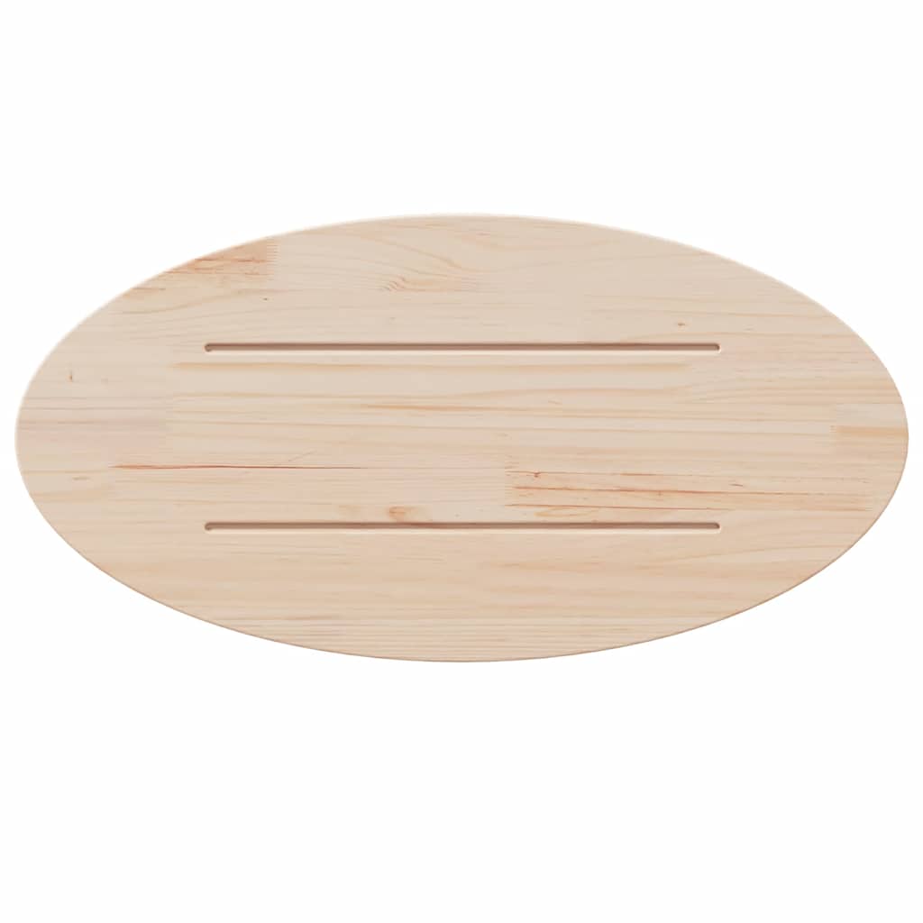 Bordplade Oval Massivt Fyrretræ - Billede 4