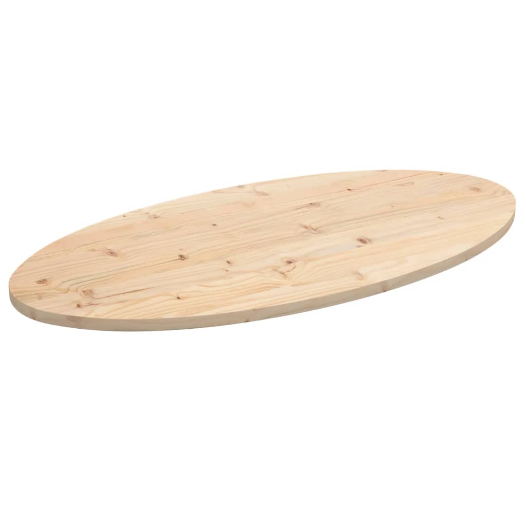 Bordplade Oval Massivt Fyrretræ