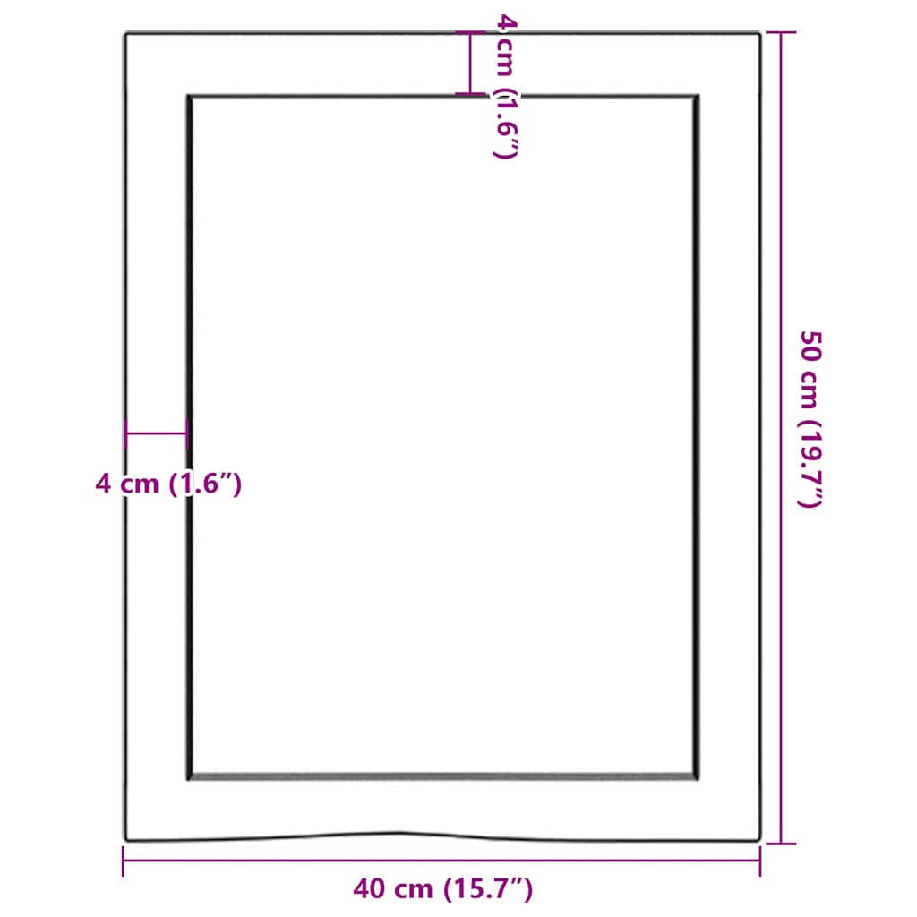 Væghylde 40x50x(2-4) Cm Massivt Egetræ - Billede 10