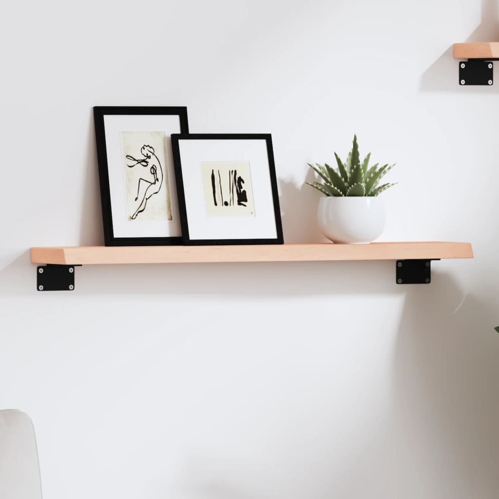 Væghylde 60x10x2 Cm Massivt Egetræ - Hovedbillede