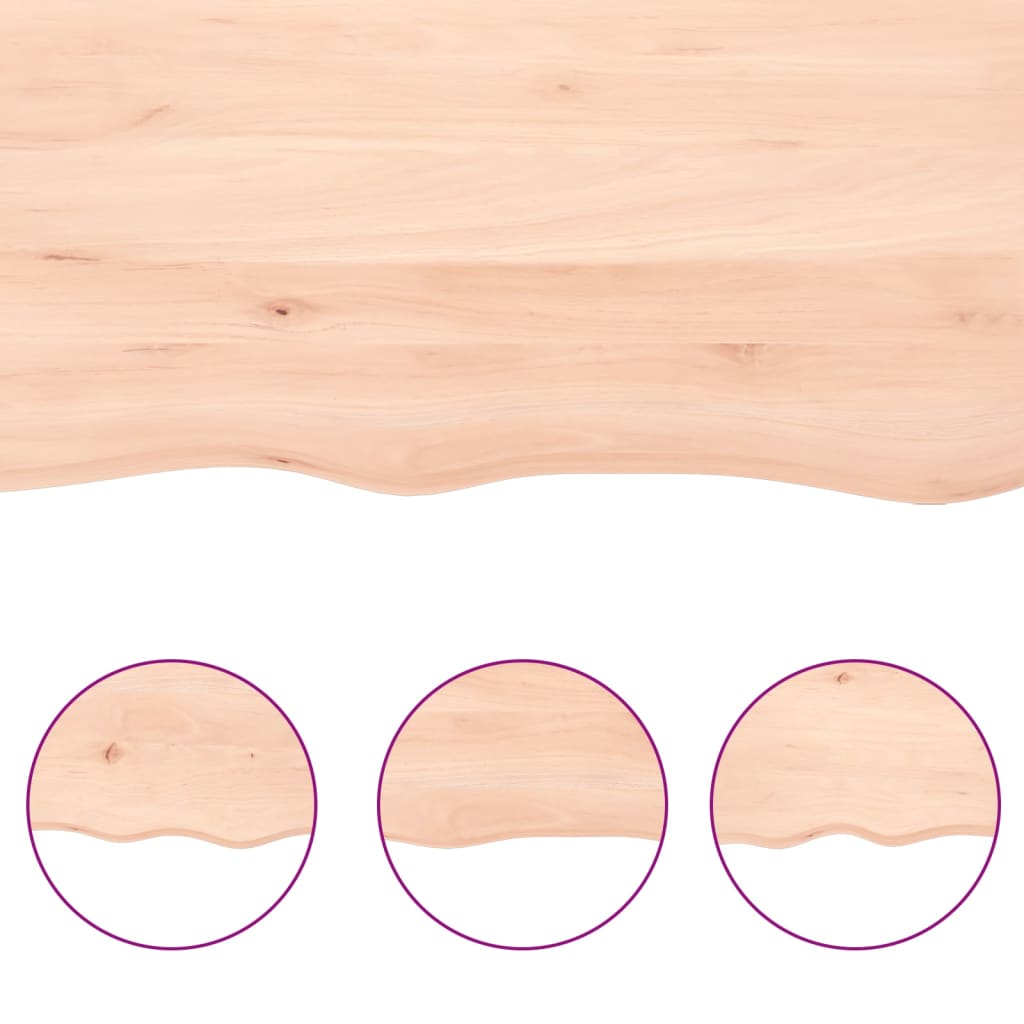 Væghylde 80x50x(2-6) Cm Massivt Egetræ - Billede 6