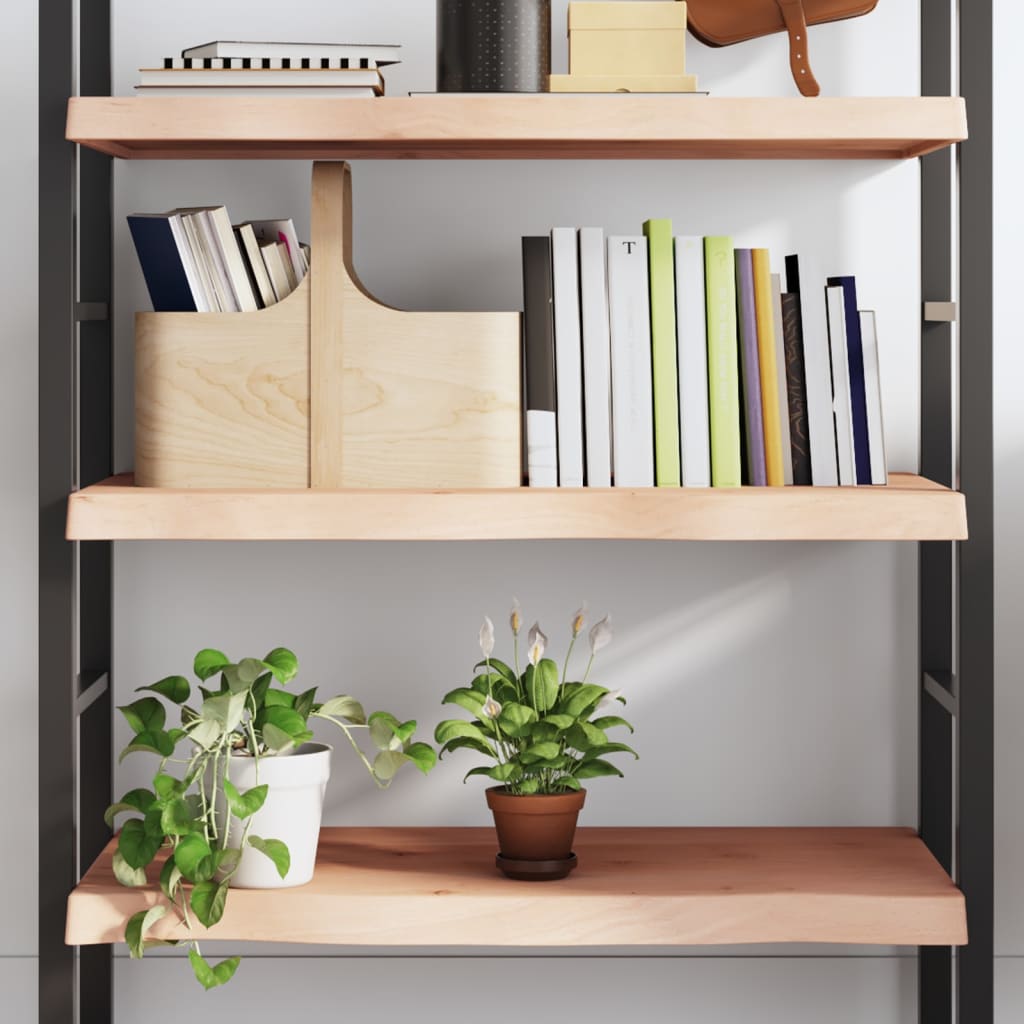 Væghylde 80x50x(2-6) Cm Massivt Egetræ - Hovedbillede