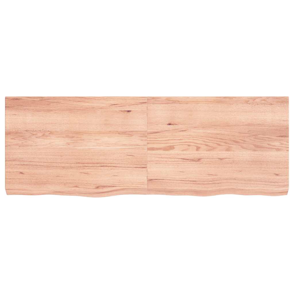 Væghylde 140x50x(2-6) Cm Behandlet Massivt Egetræ - Billede 3