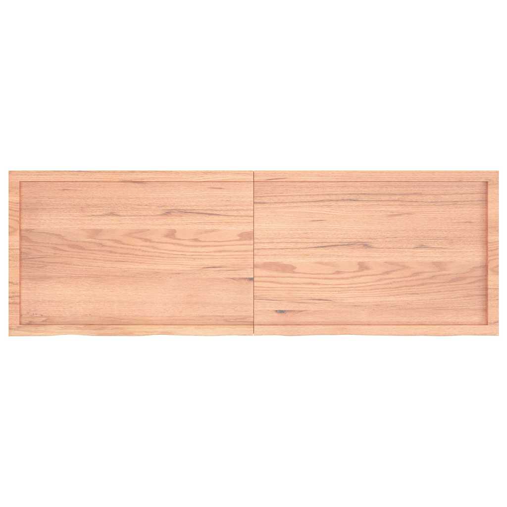 Væghylde 180x60x(2-4) Cm Behandlet Massivt Egetræ - Billede 2
