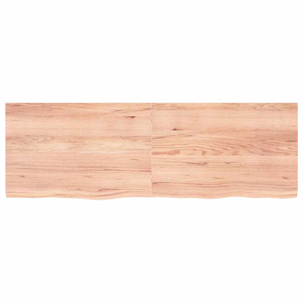 Væghylde 180x60x(2-4) Cm Behandlet Massivt Egetræ - Billede 3