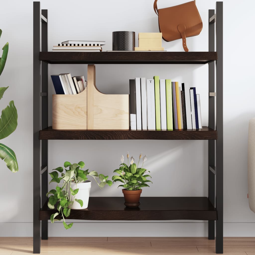 Væghylde 80x50x(2-6) Cm Massivt Egetræ