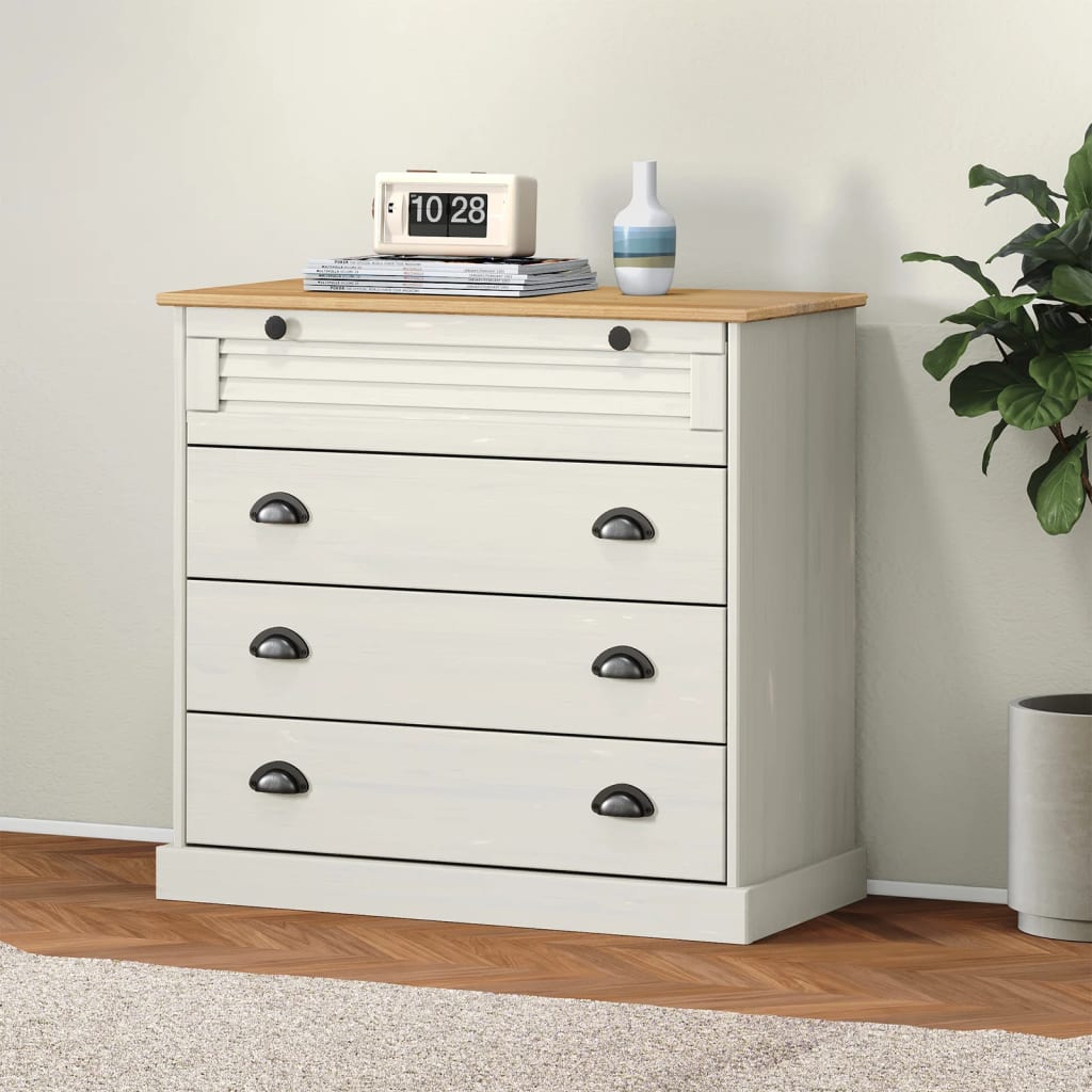 Kommode Vigo 80X40X76 Cm Massivt Fyrretræ