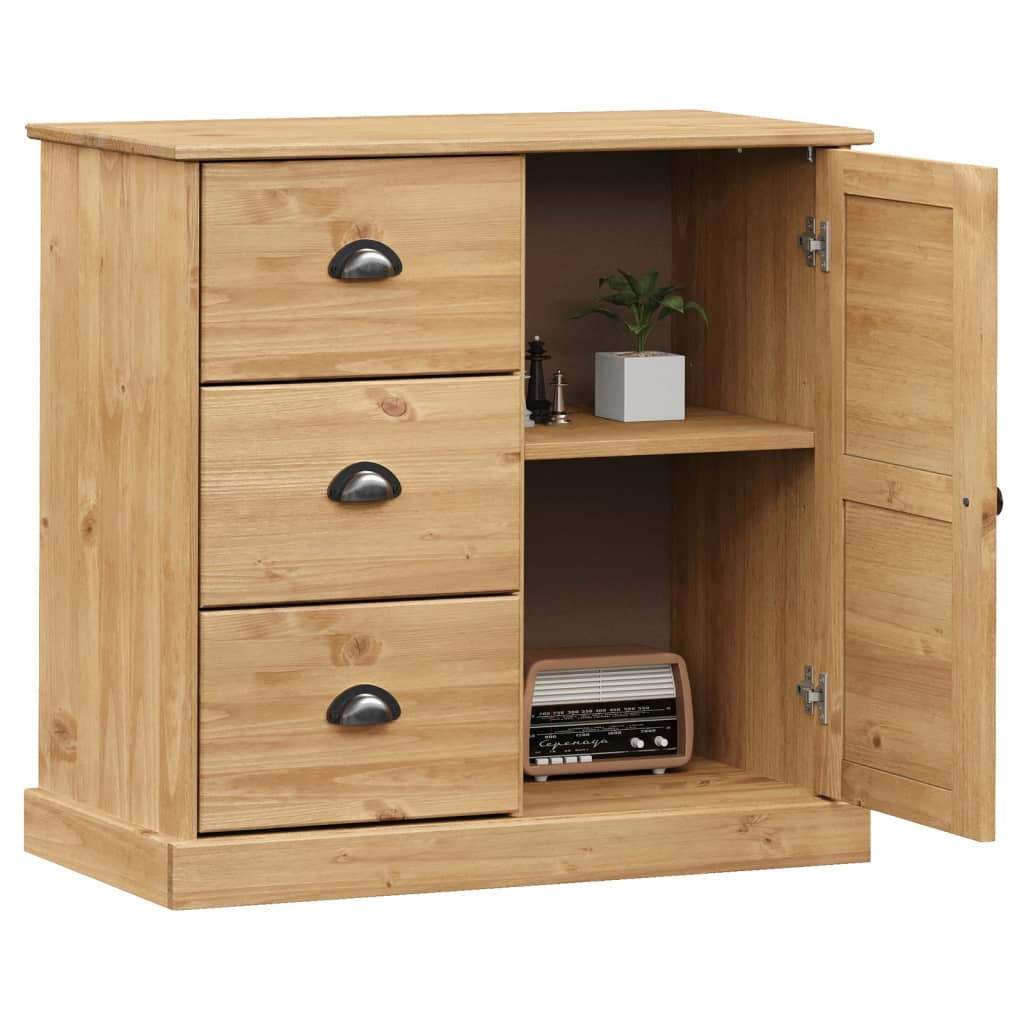 Skænk Med Skuffer Vigo 78x40x75 Cm Massivt Fyrretræ - Billede 3