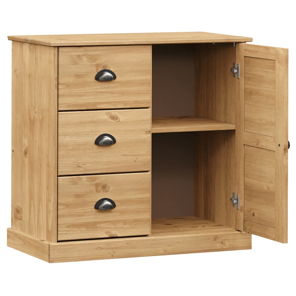 Skænk Med Skuffer Vigo 78x40x75 Cm Massivt Fyrretræ - Billede 4