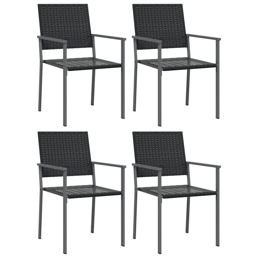Spisebordssæt Til Haven 7 Dele Polyrattan Og Stål