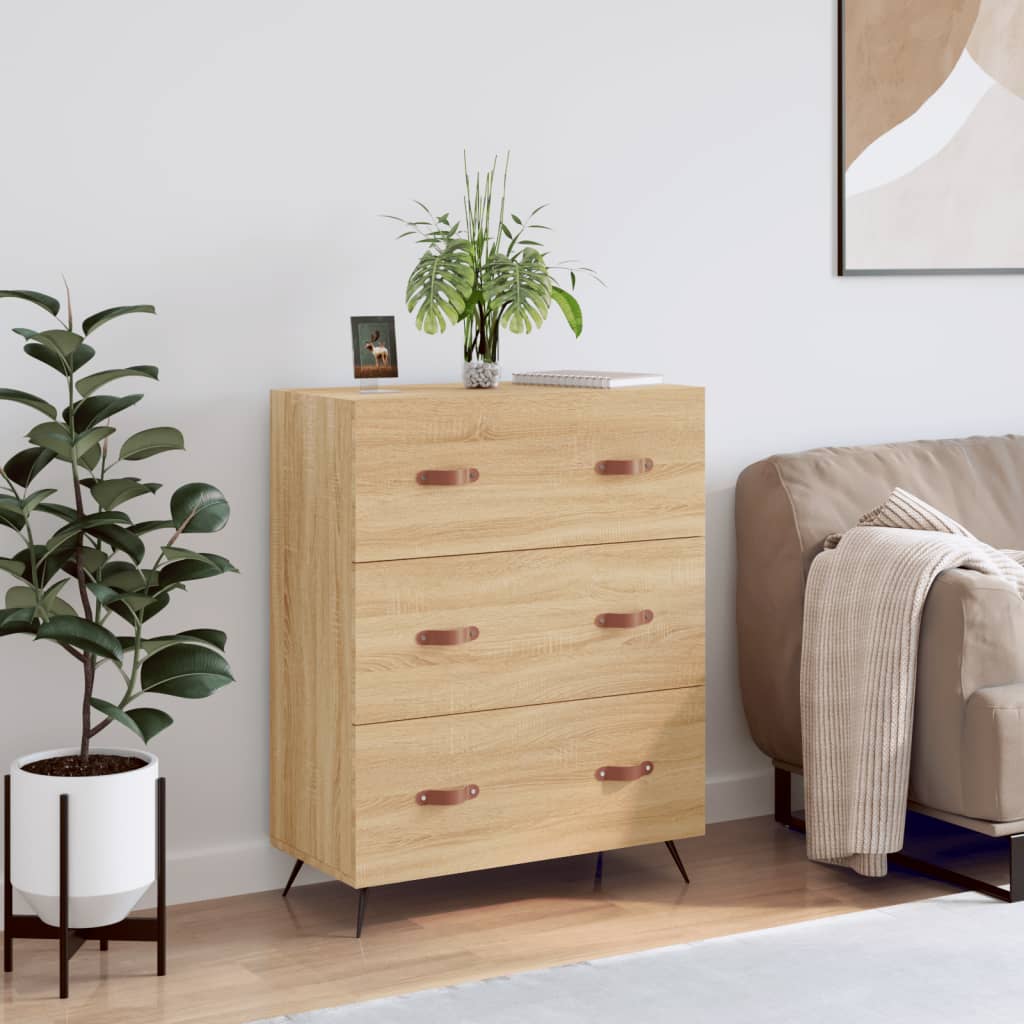 Kommode 69,5x34x90 Cm Konstrueret Træ - Variant 827823