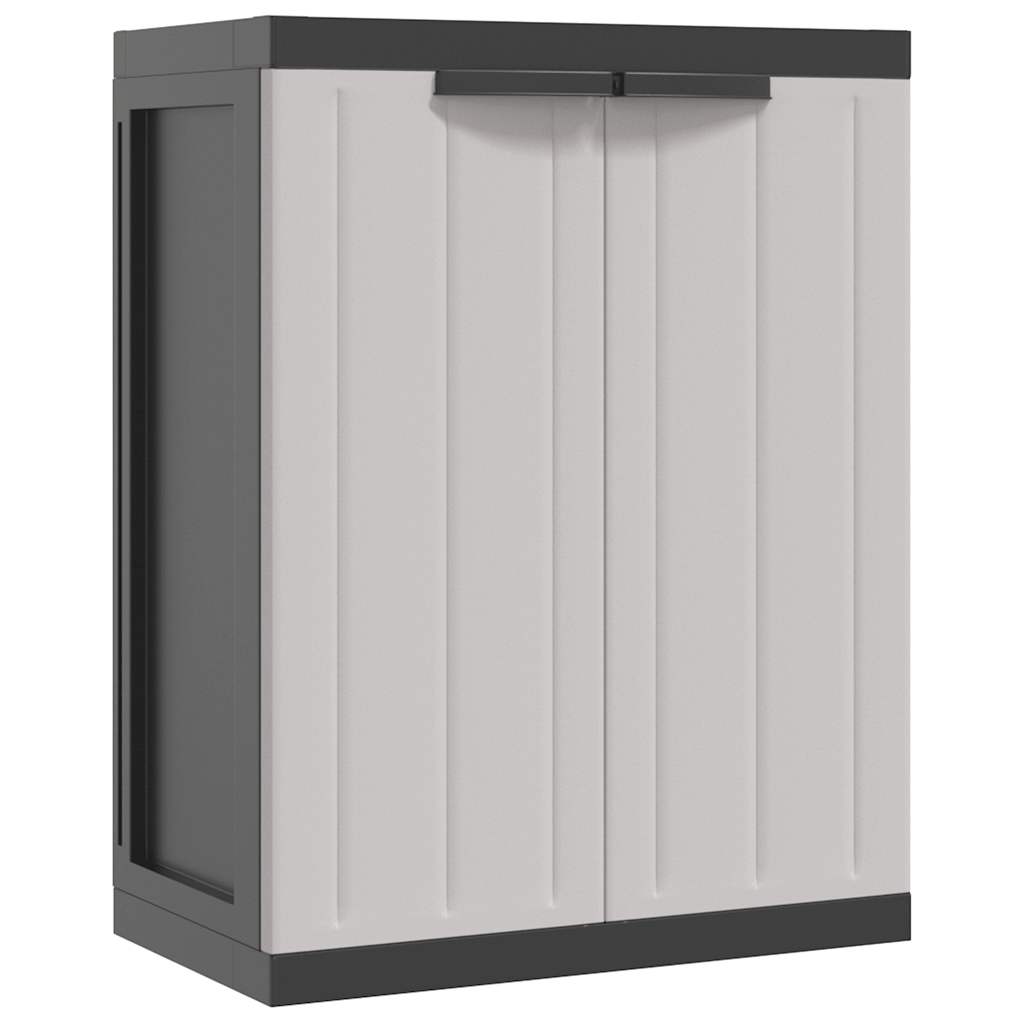 Haveskab 65x37x85/165 Cm Pp Grå Og Sort - Billede 2