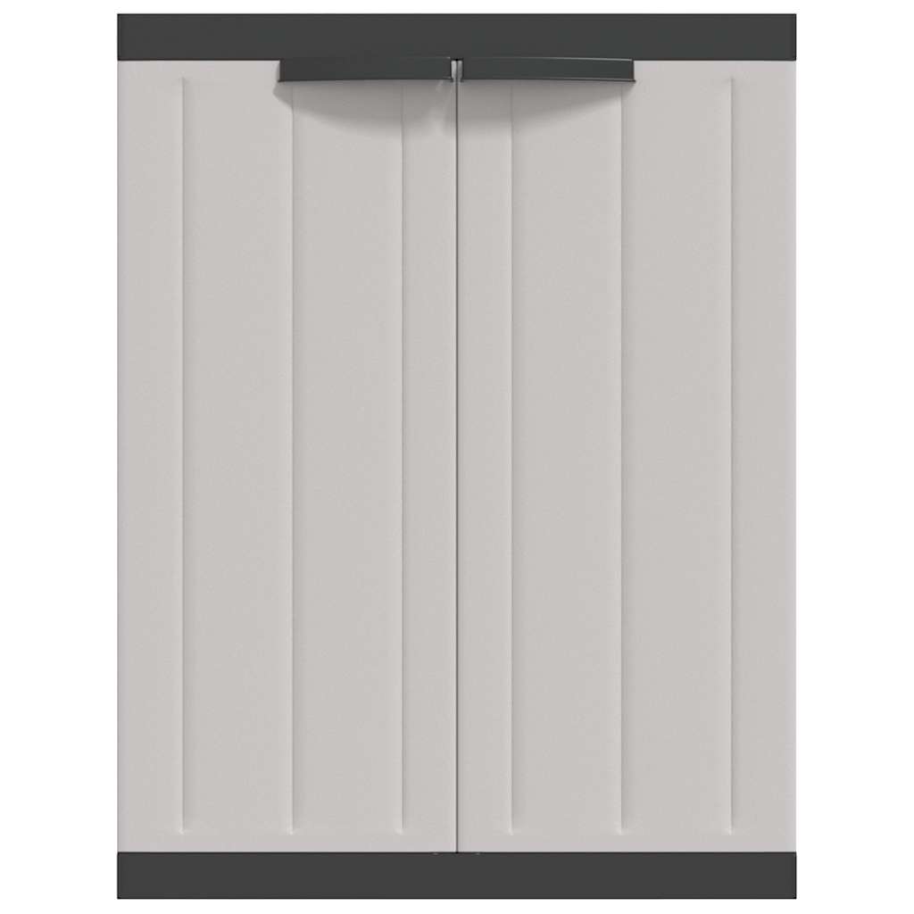 Haveskab 65x37x85/165 Cm Pp Grå Og Sort - Billede 5