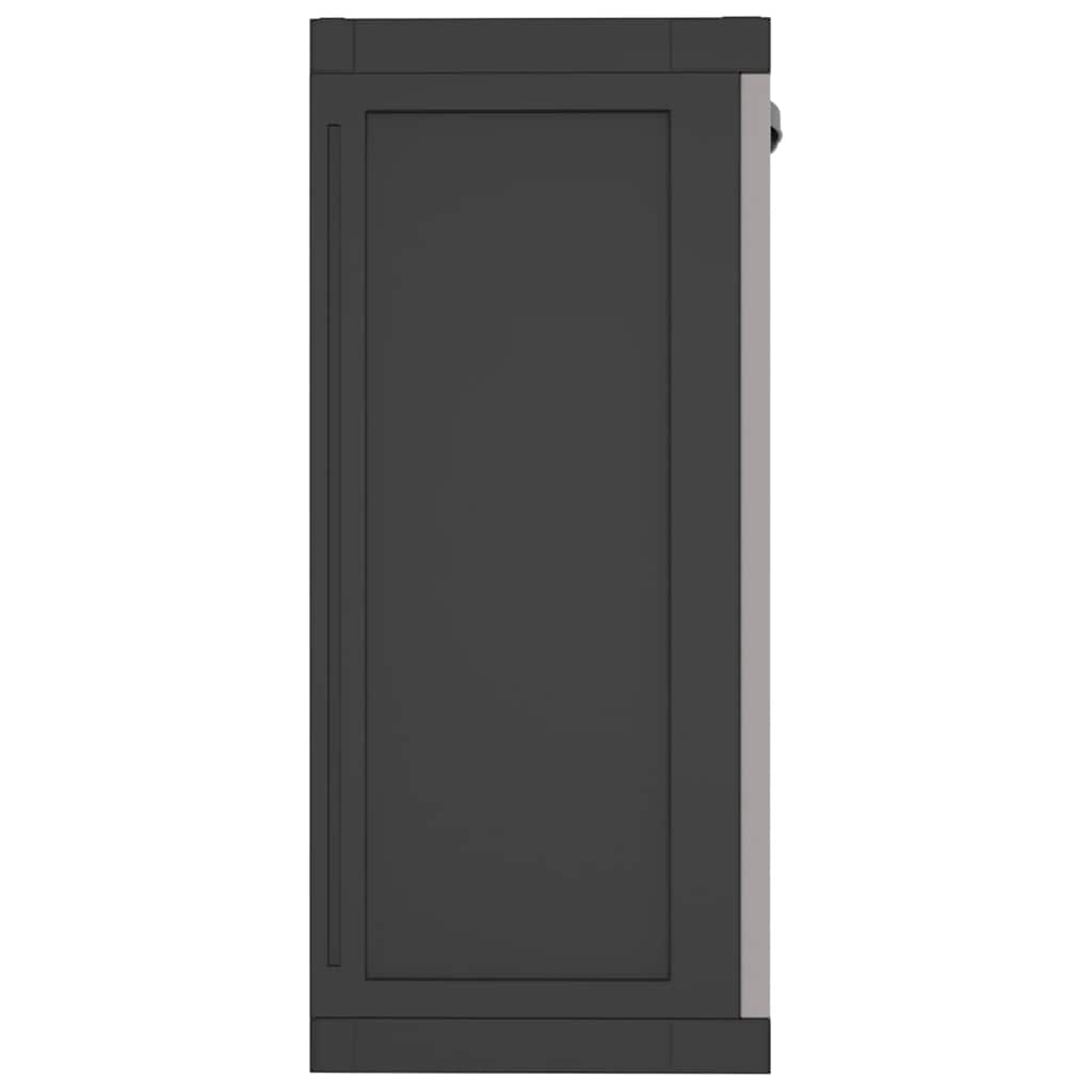 Haveskab 65x37x85/165 Cm Pp Grå Og Sort - Billede 7