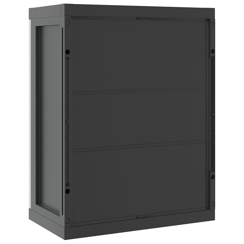 Haveskab 65x37x85/165 Cm Pp Grå Og Sort - Billede 8
