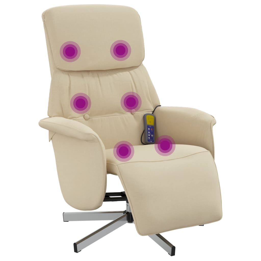Massagestol Med Fodstøtte Stof