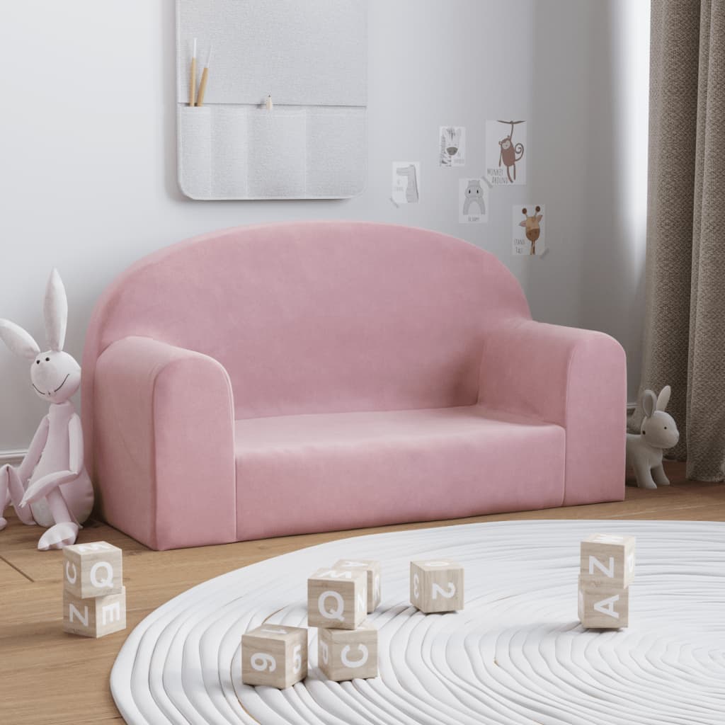 2-personers Sofa Til Børn Blødt Plys - Variant 357015