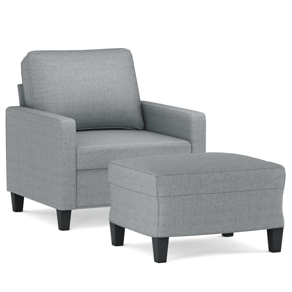 Sofastol Med Fodskammel 60 Cm Stof