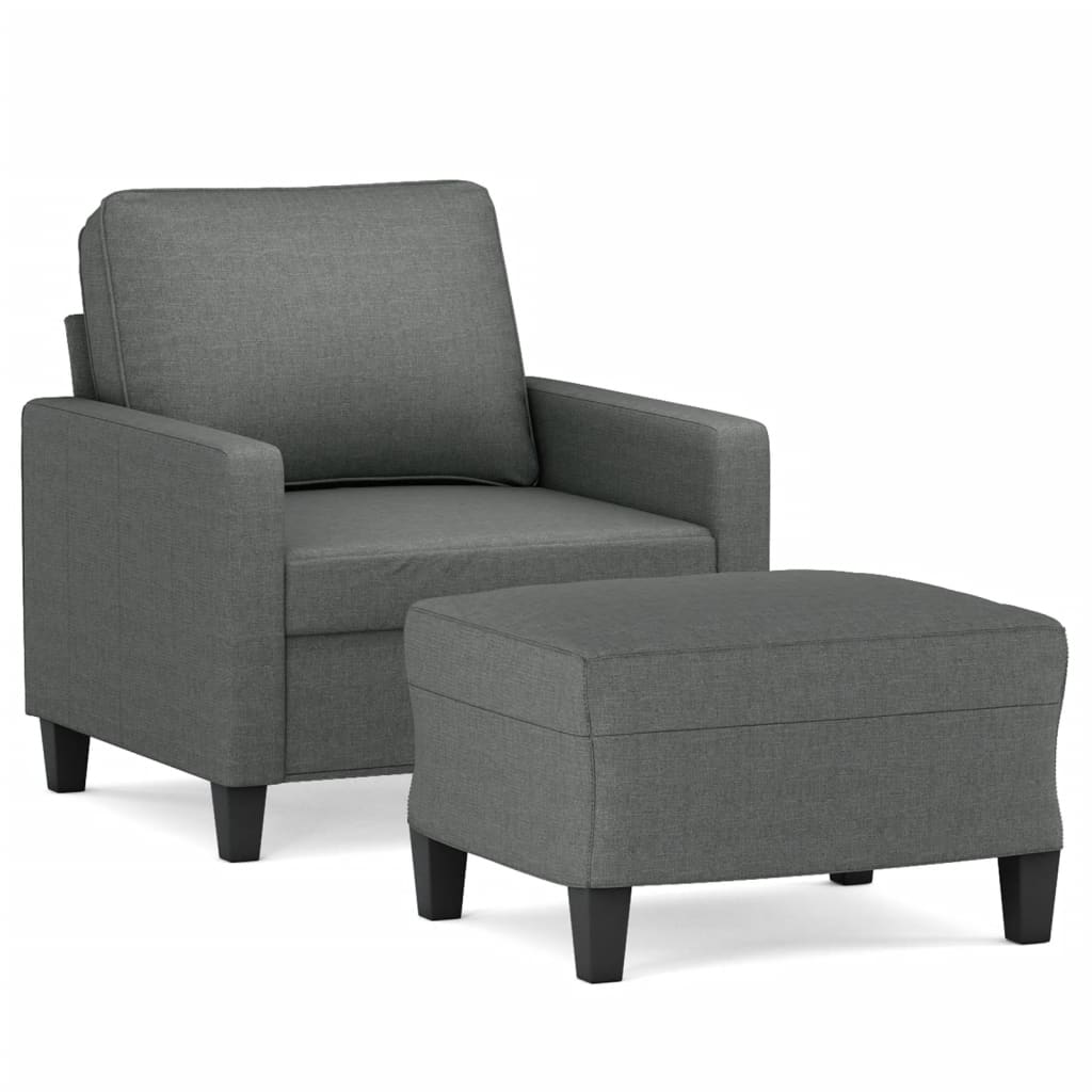Sofastol Med Fodskammel 60 Cm Stof