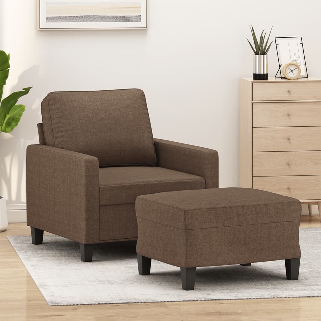 Sofastol Med Fodskammel 60 Cm Stof