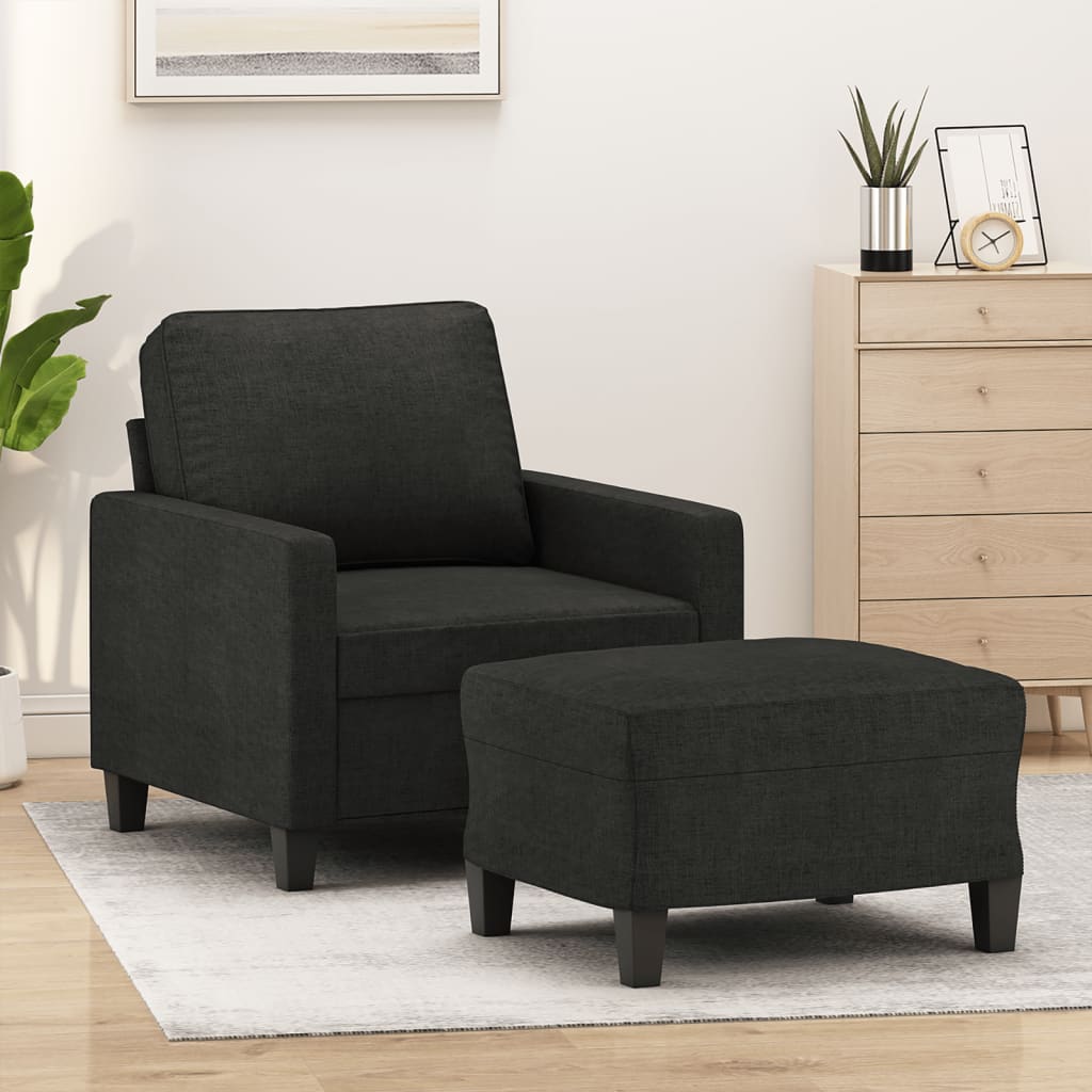 Sofastol Med Fodskammel 60 Cm Stof