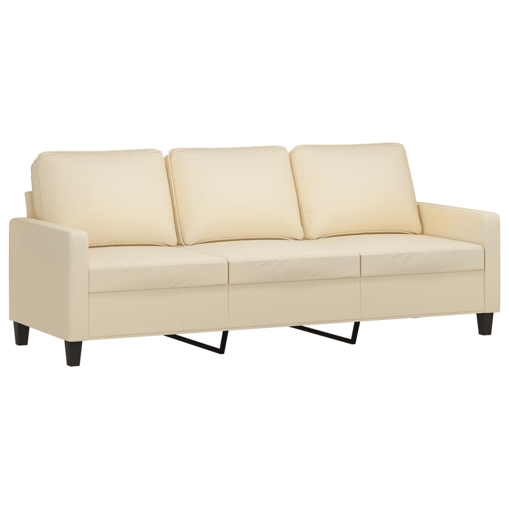 3-Personers Sofa Med Fodskammel 180 Cm Stof