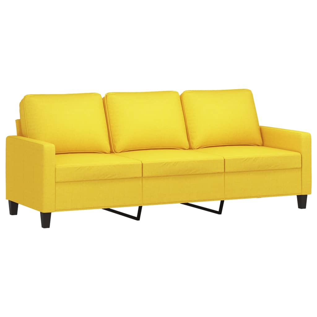 3-Personers Sofa Med Fodskammel 180 Cm Stof