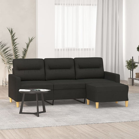 3-Personers Sofa Med Fodskammel 180 Cm